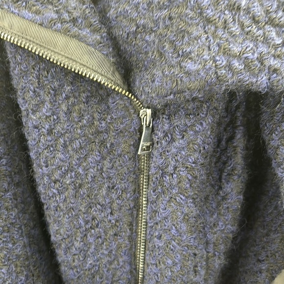 Cole Haan Signature wool blend Navy/Blue boucle Pea Coat oversized collar sze 14 - Picture 8 of 12